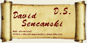 David Senćanski vizit kartica